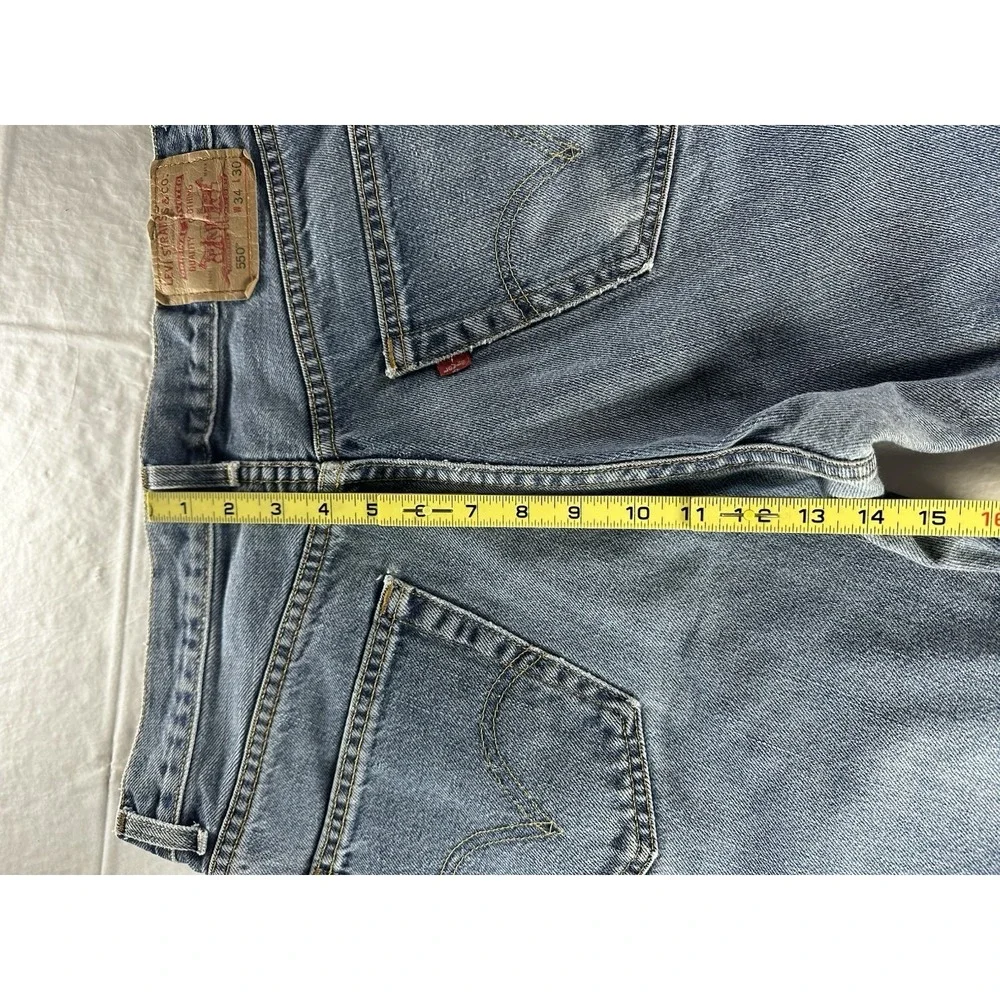 VTG Levi's 550 Jeans Mens 33x29 Light Wash Relaxed Fit - Original Black Levi Tag